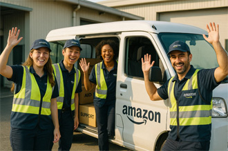 Amazonの配送スタッフ
