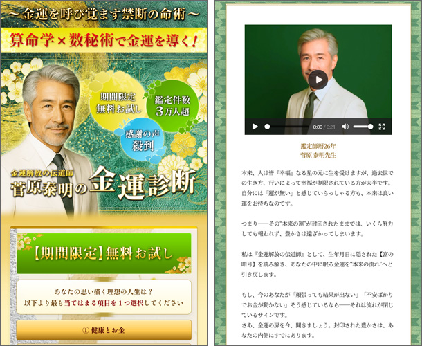 菅原泰明の金運診断