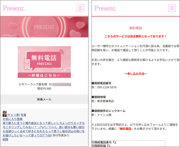 present(プレゼント)出会い系サイト