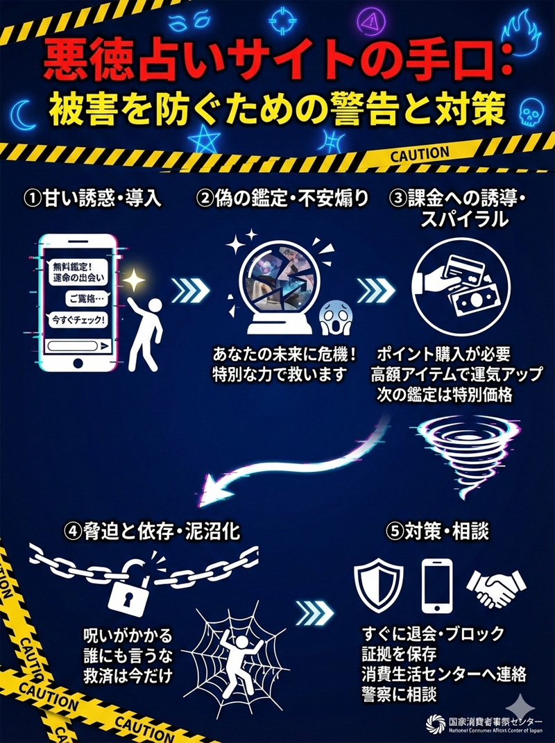 悪徳占いサイトの手口