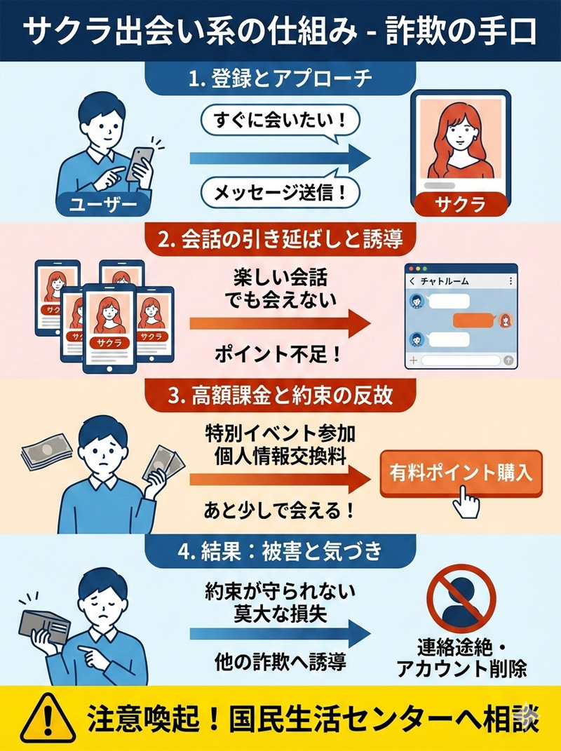 サクラ出会い系の仕組み