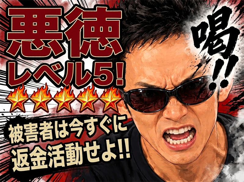 悪徳レベル5！喝！